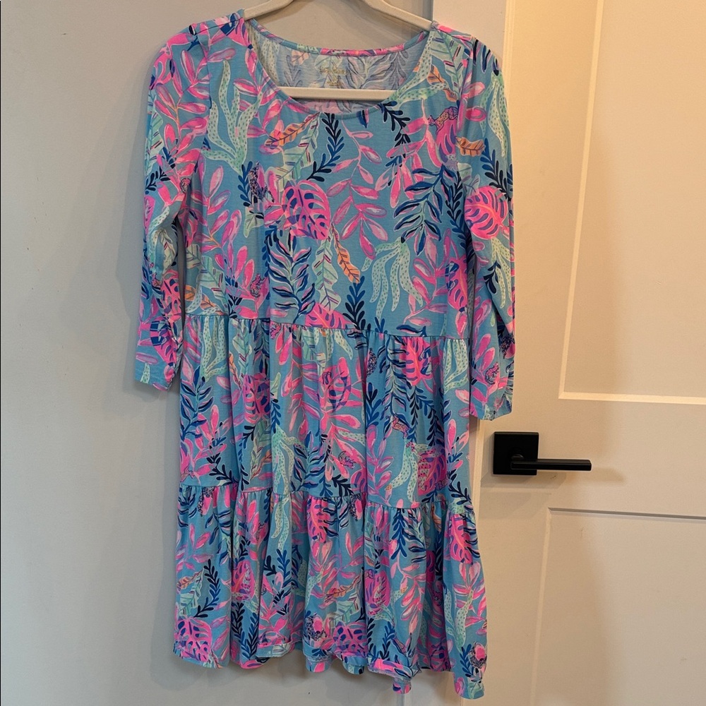 Lilly Pulitzer Blue and Pink Floral Dress